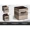 Sorbus 11" Brown Wood Pattern Foldable Storage Cubes, 4ct.